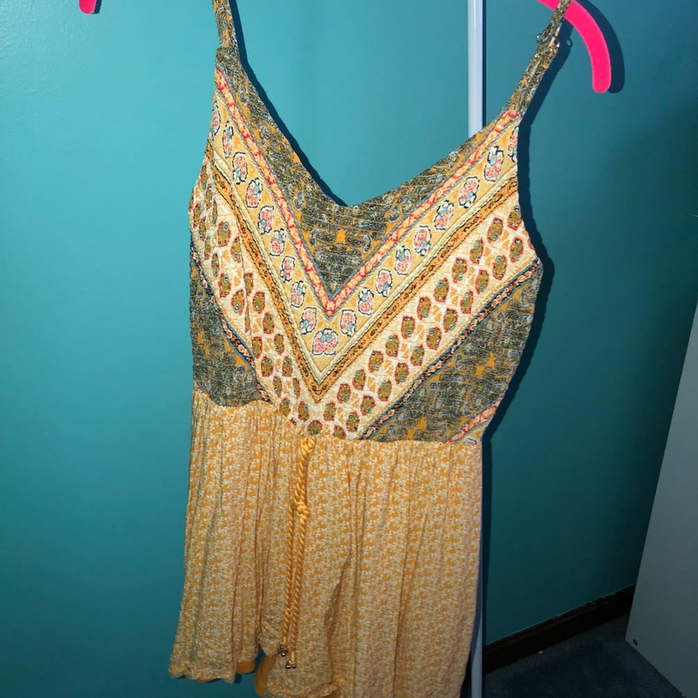 Yellow Boho Romper